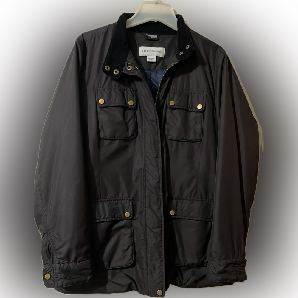 Liz Claiborne black ladies jacket size large ￼